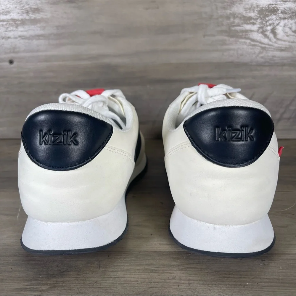 Kizik‎ Milan Hands Free Unisex M9/W10.5 Optic White Leather Athletic Shoes
